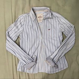 Hollister striped button up